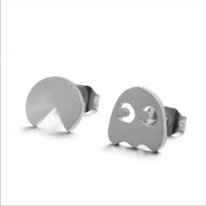 PAC-MAN stainless steel boutique minimalist earrings new